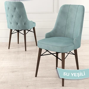 Concept Araz Serisi  Babyface Ithal Kumaş Sandalye  Ceviz Gürgen Ayaklı 1 Adet Sandalye