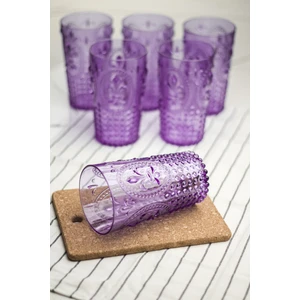 EW's Kitchenware Akrilik Mor 6 LI Uzun Bardak & Su Meşrubat Bardağı 750 ml ( Cam Değildir )