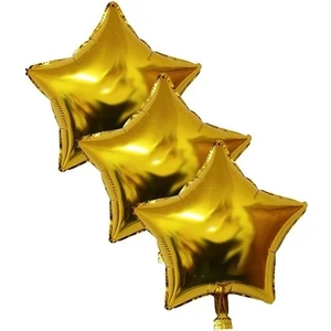 Çıtı Pıtı Store Gold Yıldız Folyo Balon Set 5 Adet 25 cm
