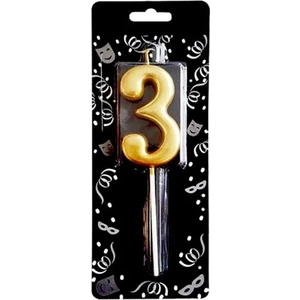 Çıtı Pıtı Store 3 Rakam Mum Altın
