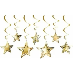 Çıtı Pıtı Store 10'lu 3D Tavan Süs Yıldız Gold