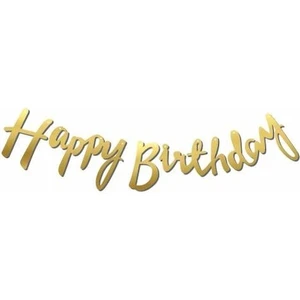 Çıtı Pıtı Store Happy Birthday Kaligrafi Banner Yazı Gold