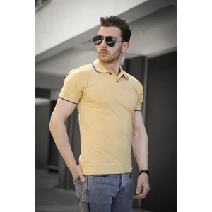 Colton Yakası Biyeli Likralı Slim Fit Erkek Polo Yaka Tshirt