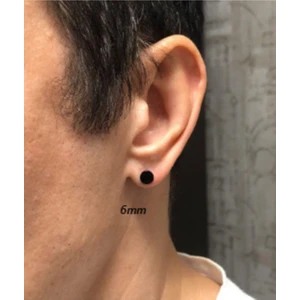 Dumbel Siyah Halter Çelik Küpe