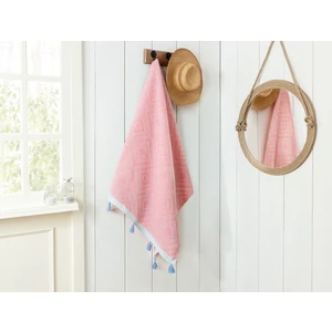 Madame Coco Fonte Jakarlı Peştamal - Pembe/mint Yeşili