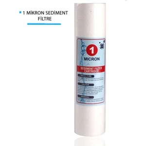 Daire Bina Sayaç Girişi Su Arıtma Ve Yumuşatma 1 Aşama Yedek Filtre Seti (1 Mikron Sediment)