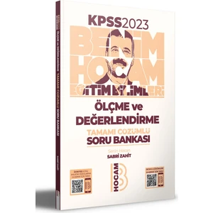 Benim Hocam Yayınları 2023 KPSS Eğitim Bilimleri Ölçme ve Değerlendirme Tamamı Çözümlü Soru Bankası