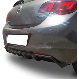 Paşa Tuning Opel Astra J Hb (2010-2012) Makyajsız Arka Tampon Eki - Difüzör (Plastik)