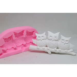 Arıca Pazarlama Baykuş-3 Lü Baykuşlar Silikon Kalıp
