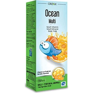Ocean Multi Şurup Ballı Portakal Aromalı Balık Yağı 150 Ml