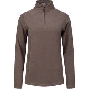 Pinna Yarım Fermuarlı Kadın Polar Sweatshirt Açık Füme