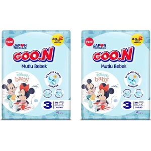 Goon Mutlu Bebek Bebek Bezi Jumbo Paket 3 Beden 36'lı x 2 Adet