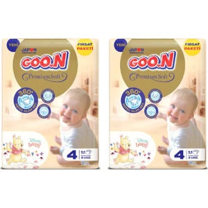 Goon Premium Soft Bant Bebek Bezi 4 Numara Aylık Paket 64'lü x 2 Adet