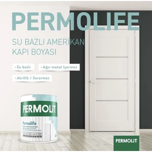 Permolife Su Bazlı Amerikan Kapı Boyası Beyaz 2,5 Lt