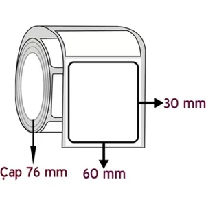 Özsaraç Etiket Pp Opak Termal Rulo 30x60 150'li Sarım