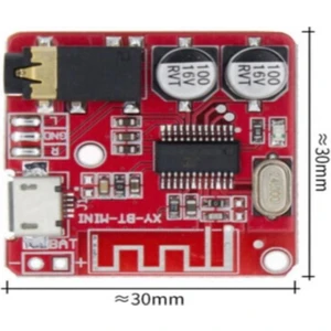 Sanec Bluetooth 4.1 Ses Alıcı (Audio) Modülü - Kablosuz Stereo Müzik Modülü - Kırmızı