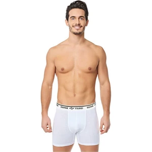 Seher Yıldız 6'lı Paket ı Erkek Likralı Elastan Boxer Külot  Beyaz