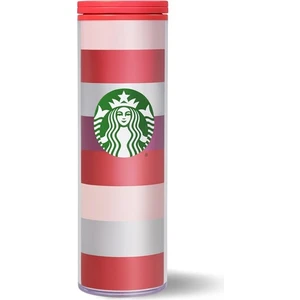 Starbucks® Kırmızı Şeritli Plastik Termos - 473 ml - 11137174