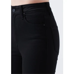 Solmayan Siyah Süper Skinny  Jeans Kot Pantolon (Solmayan Siyah)