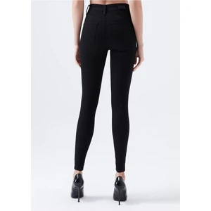 Acayip Siyah Solmayan Skinny Jeans Toparlayıcı Kot Pantolon (Simsiyah)