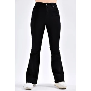 Vogue Extra Yüksek Bel  Flare Jeans - Kadın Full Likralı Ispanyol Paça Kot Pantolon