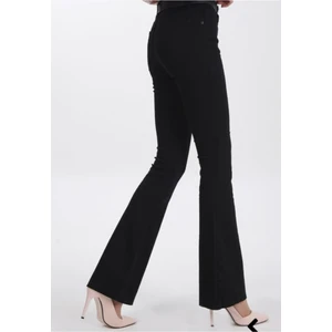 Solmaz Kumaş Flare Jeans Renk Vermeyen Ispanyol Paça Kot Pantolon