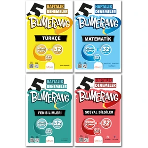 Günay Yayınları 5. Sınıf Türkçe Matematik Fen Bilimleri Sosyal Bilgiler Bumerang Haftalık Denemeler