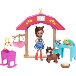 Çiftliği Oyun Seti, Sevimli At Haydie Bebek (15 cm), At Trotter, 3 Ek Hayvan Figürü ve 10'dan Fazla Aksesuarıyla GJX23