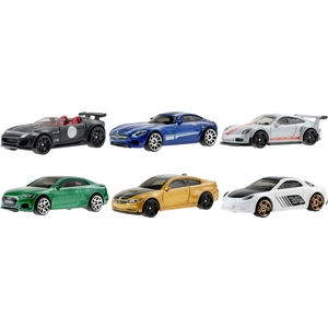 Hot Wheels Avrupa Arabaları Serisi - '15 Jaguar F Type , BMW M4 , Audi RS 5 Coupe, '15 Mercedes-Amg GT, Porsche 911 GT3 RS , Alpine A110,1;64 Ölçek, Çocuklar ve Koleksiyonerler için Oyuncak Araba