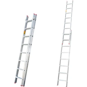 Demiriz İki Parça Sürgülü Ptt Tipi Alüminyum Merdiven (2X2,5=5 Metre)(Asm.02)