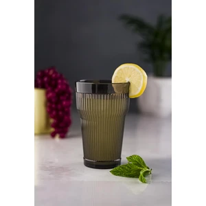 EW's Kitchenware Akrilik Füme Tekli Uzun Bardak & Su Meşrubat Bardağı 400 ml ( Cam Değildir )