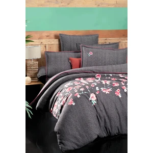 Şiva Siyah Çift Kişilik %100 Pamuk Flanel (Pazen) Nevresim Takımı