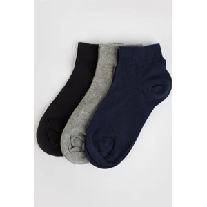 3'lü Düz Kısa Erkek Çorap