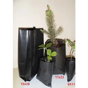 Fide Poşeti 9x11 Cm Fide Torbası Fidan Poşeti Fide Tüpü Siyah Fidan Poşet