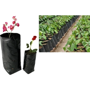 Fidan Poşeti 17x30 Cm Fidan Torbası Fide Poşeti Fide Torbası Siyah Fidan Ağaç Tüpü