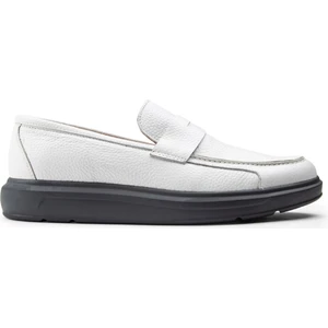 Hakiki Deri Beyaz Comfort Erkek Loafer