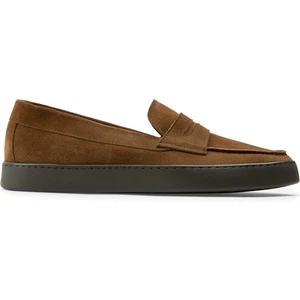Hakiki Süet Taba Rengi Loafer Erkek Ayakkabı