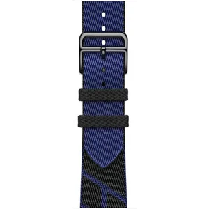 Apple Watch Ultra 49 mm Uyumlu Hermes Hasır Kumaş Kordon Renkli Özgün Tasarım Kayış