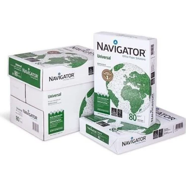 Navigator A4 Fotokopi Kağıdı 80 gr 2500 Yaprak 5 Paket'li Koli Yüksek Kalite Ofis ve Ev