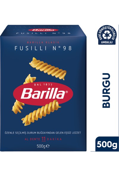 Barilla Burgu/Fusilli 500 gr