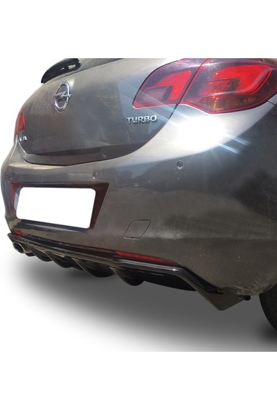 Paşa Tuning Opel Astra J Hb (2010-2012) Makyajsız Arka Tampon Eki - Difüzör (Plastik)