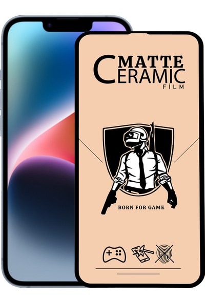 Arazon iPhone 14 Pro Uyumlu Tam Kaplayan Mat Seramik Nano Esnek Ekran Koruyucu Cam