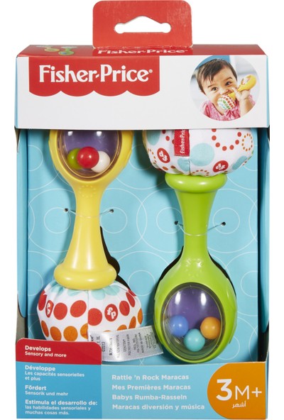 Fisher-Price Neşeli Marakas, Çıngıraklı, Renkli, Ponponlu BLT33