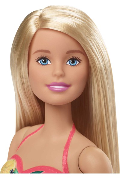 Barbie ve Eğlenceli Havuzu, 30 cm Boyunda, Sarışın Barbie Bebek ile Kaydıraklı Havuz Oyun Seti ve Aksesuarları GHL91