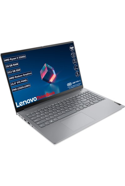 Lenovo Thinkbook 15 G3 Acl Amd Ryzen 5 5500U 16 GB 512 GB SSD 15,6" FHD Freedos Taşınabilir Bilgisayar 21A40038TX