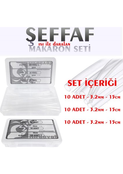 Şeffaf Makaron Seti