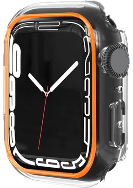 BİNANO APPLE WATCH 45MM FOSFORLU KASA KORUYUCU TURUNCU