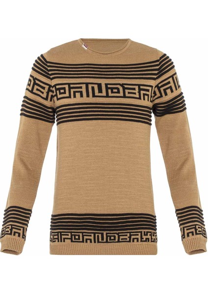 BP103 Desenli Camel Çocuk Kazak fiyatları