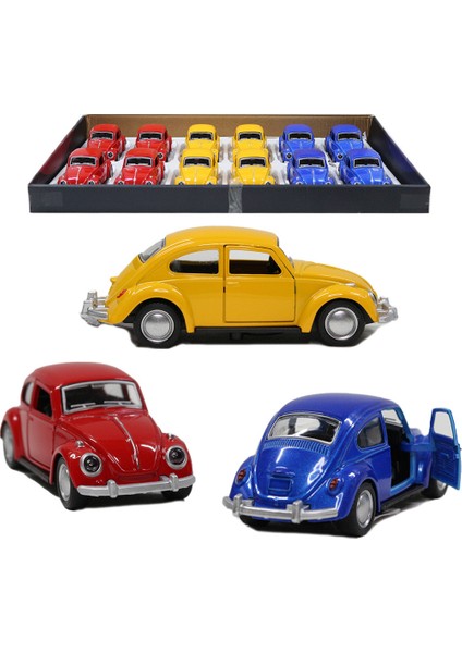 Vosvos Beetle Çek Bırak Metal Oyuncak Araba 12 cm Kırmızı indirimleri