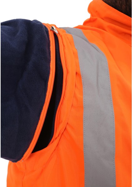 Bestguard Işçi Parkası Yüksek Görünümlü 5+1 Parka - Çok Kullanışlı Ceket Mont Parka